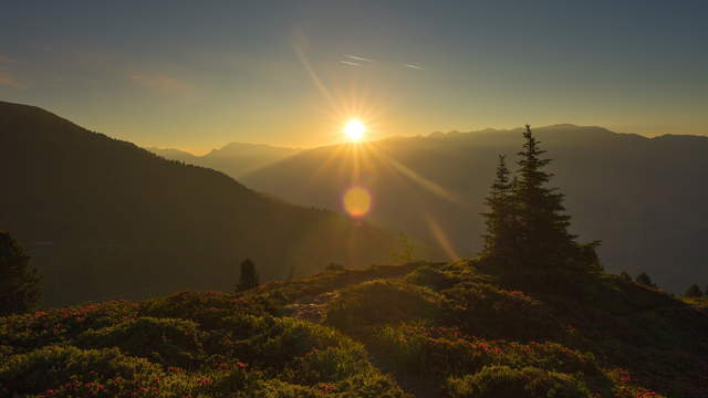 Sonnenaufgang Zillertal