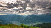 Zeitraffer - Sonnenstrahlen Zillertal Weitwinkel