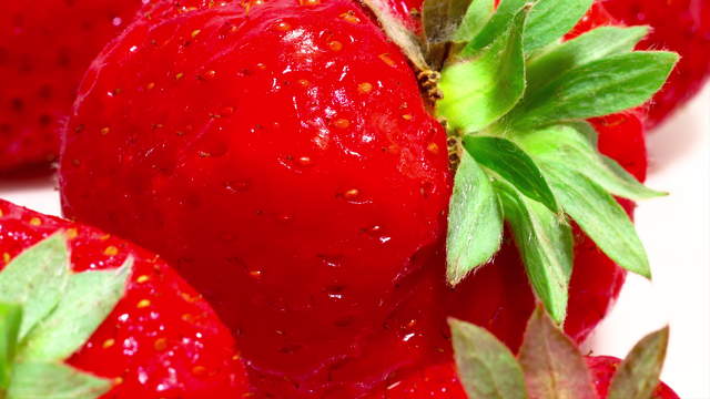 Erdbeeren Drehscheibe Makro