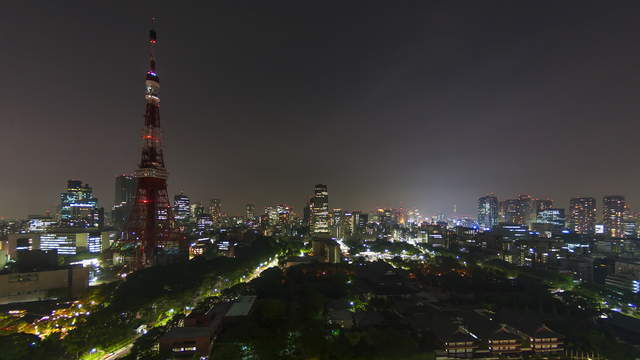 Tokyo Tower - Nacht Dämmerung Tag