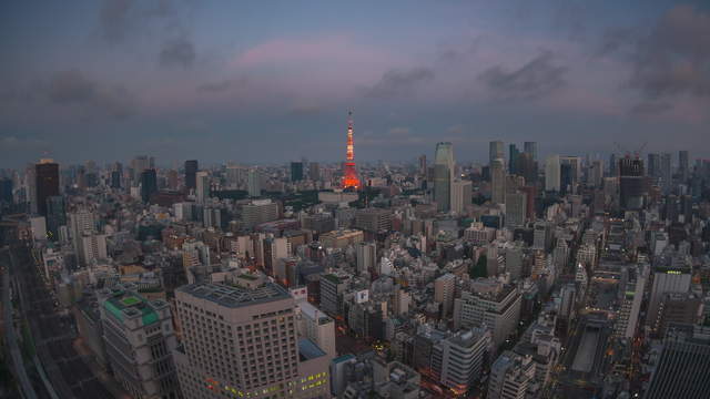 Tokio Skyline Sonnenaufgang