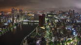 Zeitraffer - Tokio Chuo City Sumida Nacht