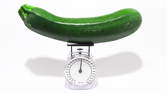 Zeitraffer - Zucchini auf Waage