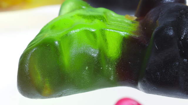 Fruchtgummi Fledermäuse Makro