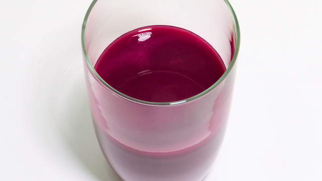 Lila Smoothie Aufsicht